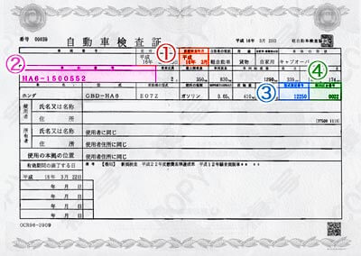 軽自動車検査証